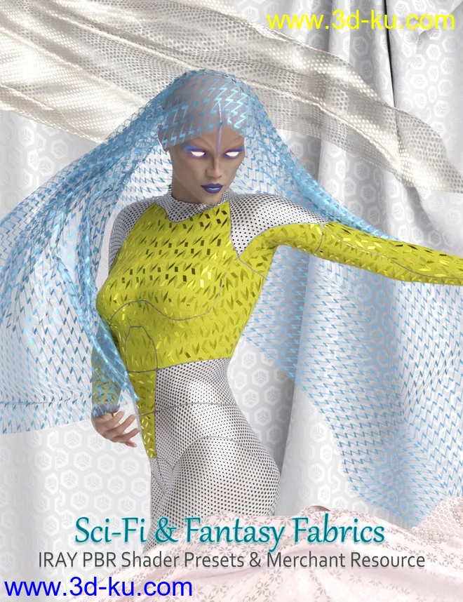 Sci-Fi and Fantasy Fabric Iray Shaders and Merchant Resource模型的图片1