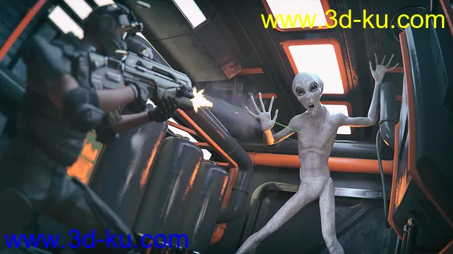 Sci-Fi Corridor Vignette模型的图片2