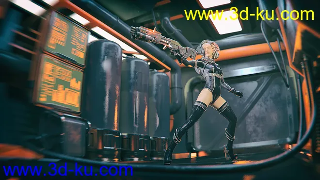 Sci-Fi Corridor Vignette模型的图片3
