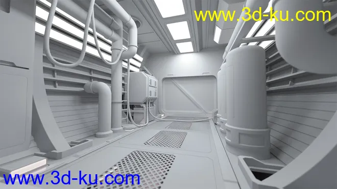 Sci-Fi Corridor Vignette模型的图片5