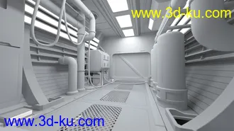 3D打印模型Sci-Fi Corridor Vignette的图片
