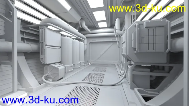 Sci-Fi Corridor Vignette模型的图片6