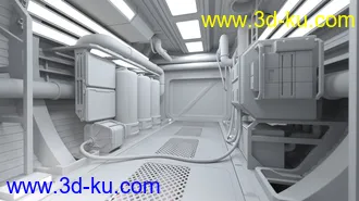 3D打印模型Sci-Fi Corridor Vignette的图片