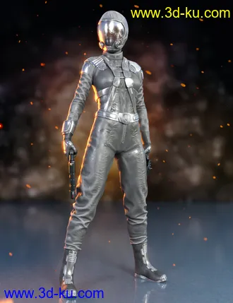 3D打印模型Sci-Fi Gravity Suit Outfit for Genesis 8 and 8.1 Females的图片