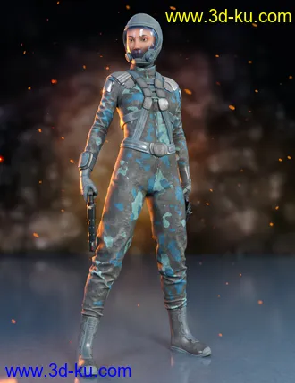 3D打印模型Sci-Fi Gravity Suit Outfit for Genesis 8 and 8.1 Females的图片