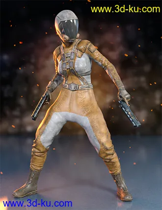 3D打印模型Sci-Fi Gravity Suit Outfit for Genesis 8 and 8.1 Females的图片