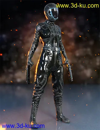 3D打印模型Sci-Fi Gravity Suit Outfit for Genesis 8 and 8.1 Females的图片