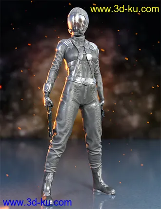 3D打印模型Sci-Fi Gravity Suit Outfit for Genesis 8 and 8.1 Females的图片