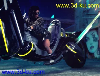 3D打印模型Sci-fi Leg Prosthetic for Genesis 8.1 Females的图片