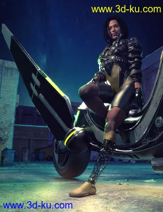 3D打印模型Sci-fi Leg Prosthetic for Genesis 8.1 Females的图片