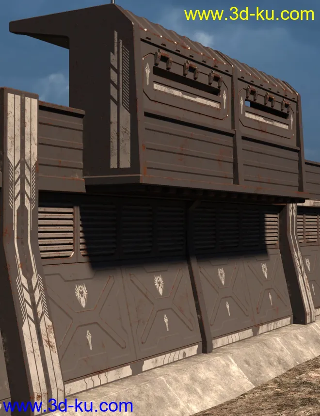 Sci-Fi Perimeter Walls模型的图片1