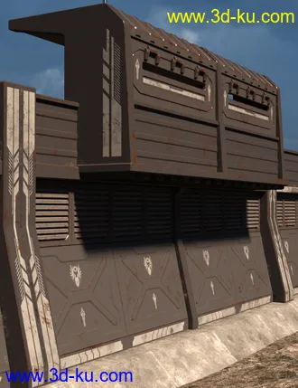 3D打印模型Sci-Fi Perimeter Walls的图片