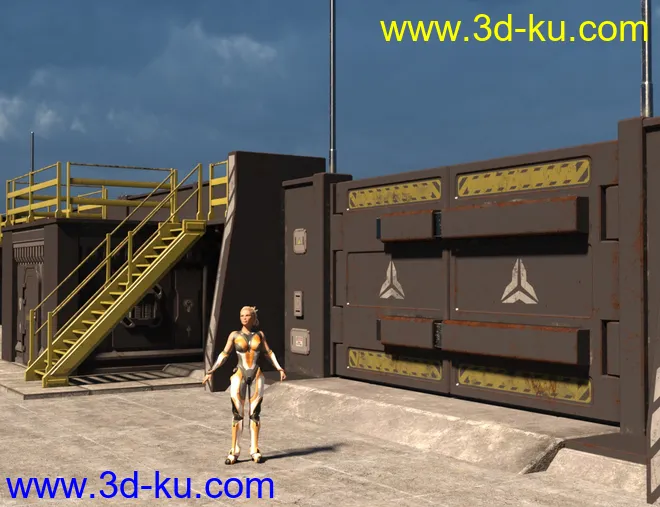 Sci-Fi Perimeter Walls模型的图片3