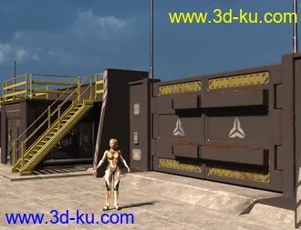 3D打印模型Sci-Fi Perimeter Walls的图片