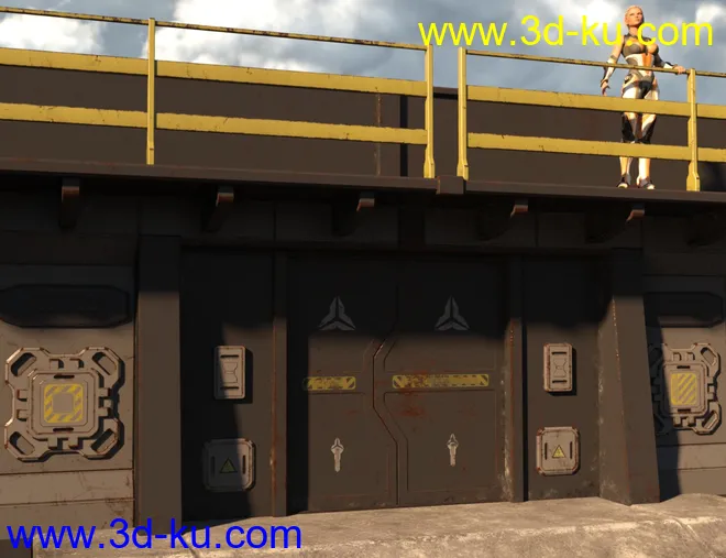 Sci-Fi Perimeter Walls模型的图片8