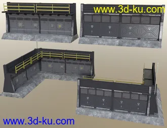 3D打印模型Sci-Fi Perimeter Walls的图片