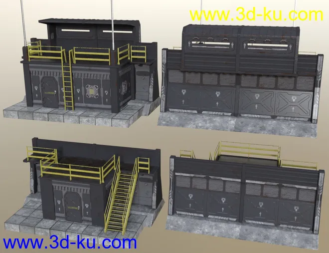 Sci-Fi Perimeter Walls模型的图片10