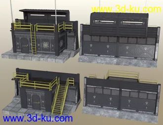 3D打印模型Sci-Fi Perimeter Walls的图片