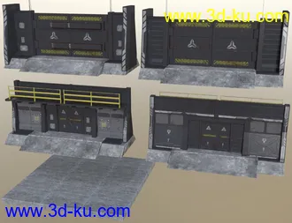 3D打印模型Sci-Fi Perimeter Walls的图片