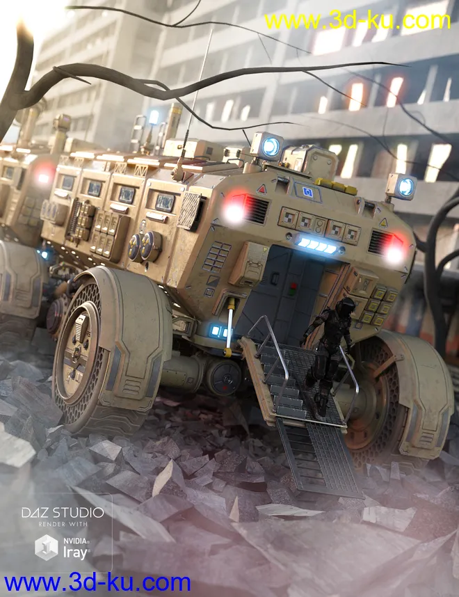 Sci-fi Rover trailer模型的图片1