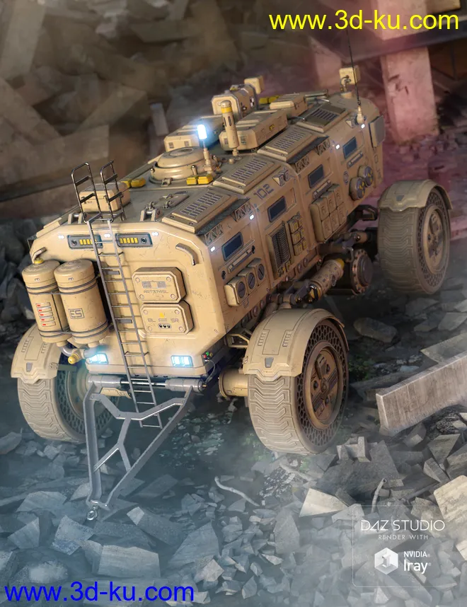 Sci-fi Rover trailer模型的图片2