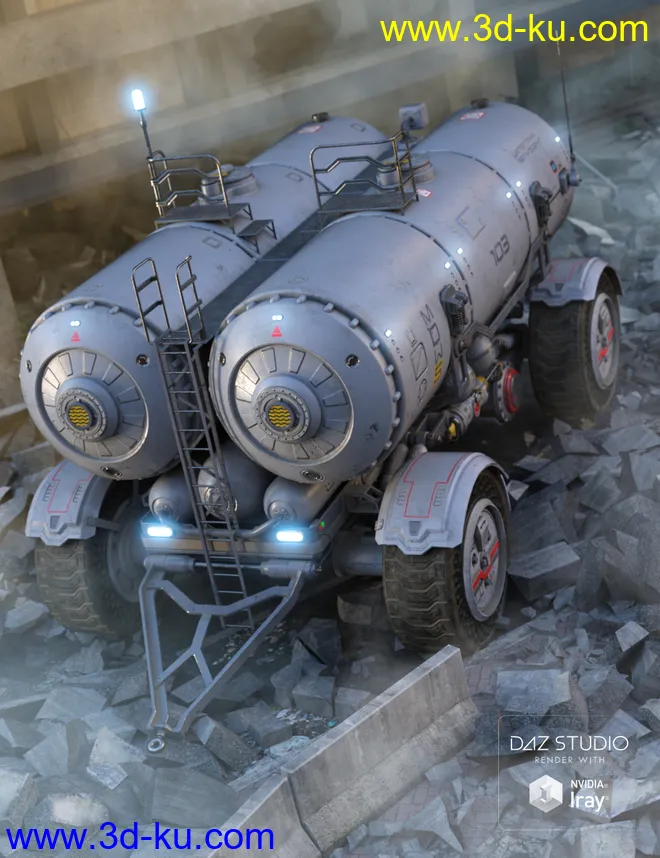 Sci-fi Rover trailer模型的图片3