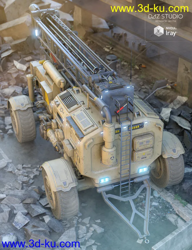 Sci-fi Rover trailer模型的图片4