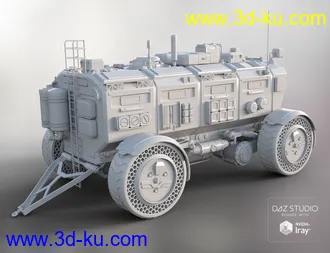 3D打印模型Sci-fi Rover trailer的图片