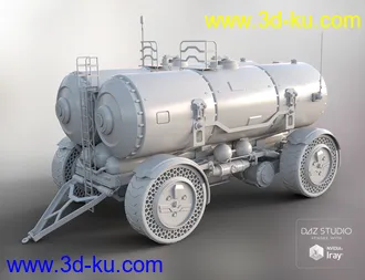 3D打印模型Sci-fi Rover trailer的图片