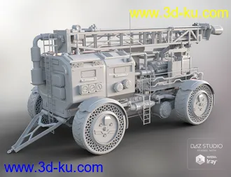 3D打印模型Sci-fi Rover trailer的图片