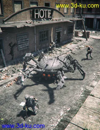3D打印模型Sci-fi Spider的图片