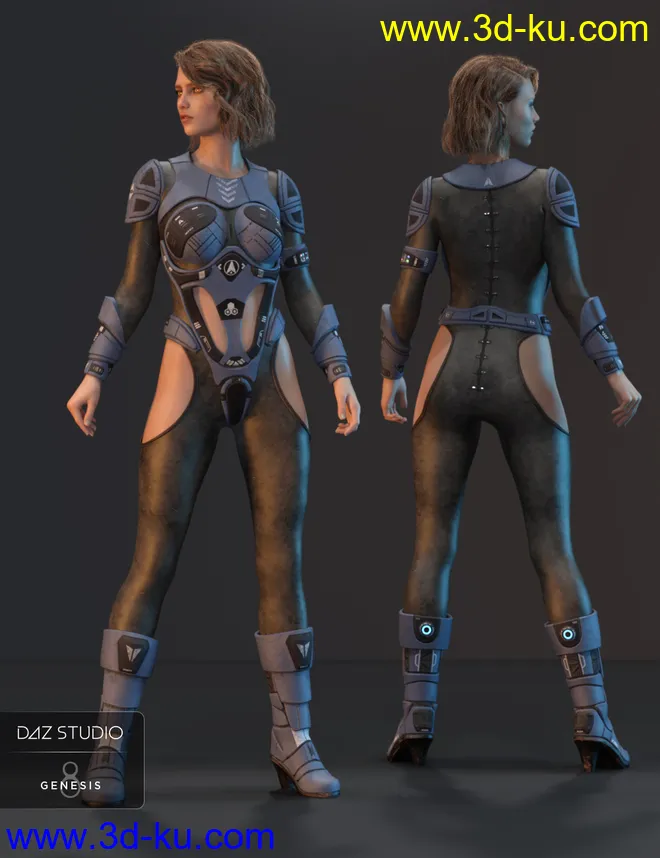 Sci-fi Suit for Genesis 8 Females模型的图片6