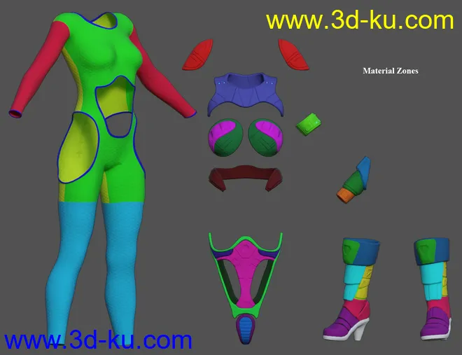 Sci-fi Suit for Genesis 8 Females模型的图片8