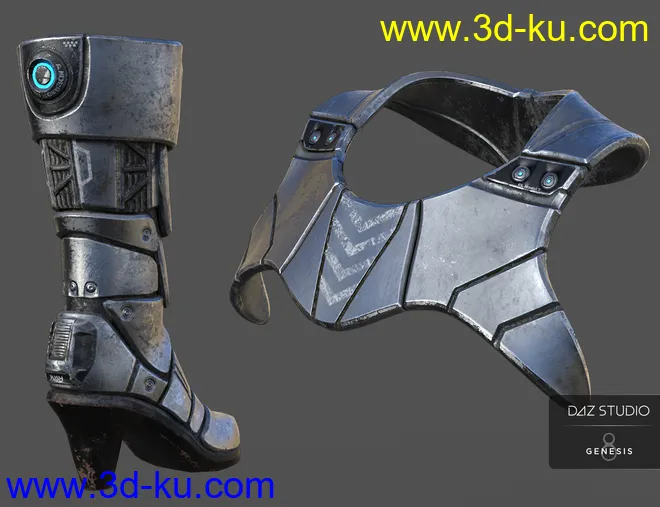 Sci-fi Suit for Genesis 8 Females模型的图片9