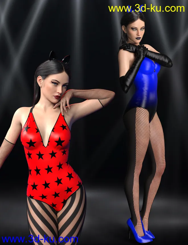 Secret Party Outfit Set for Genesis 8 and Genesis 8.1 Females模型的图片8