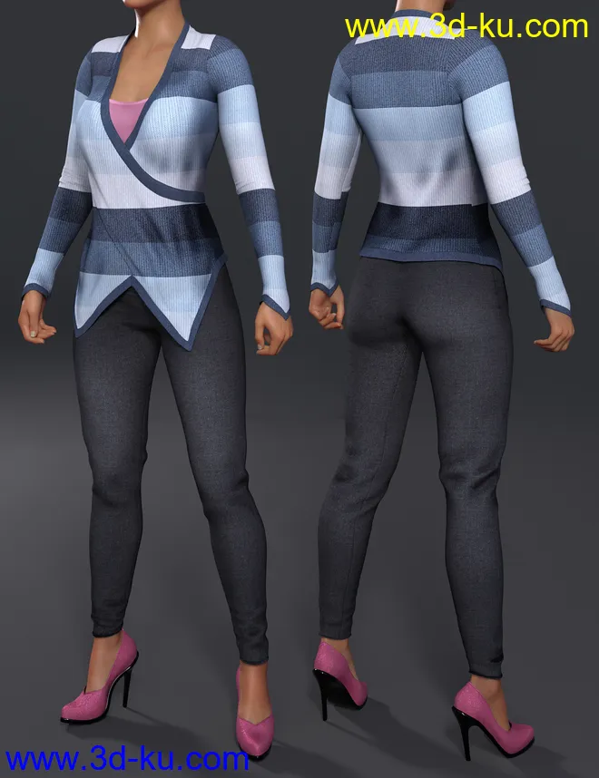 Seija Outfit for Genesis 8 Female(s)模型的图片9