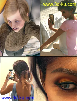 3D打印模型Selfie Poses for Genesis 8 Female的图片