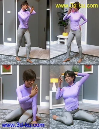 3D打印模型Selfie Poses for Genesis 8 Female的图片