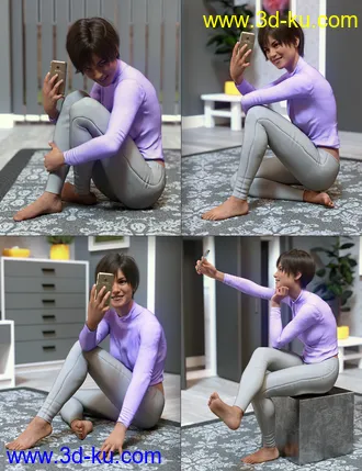 3D打印模型Selfie Poses for Genesis 8 Female的图片