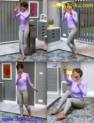 3D打印模型Selfie Poses for Genesis 8 Female的图片