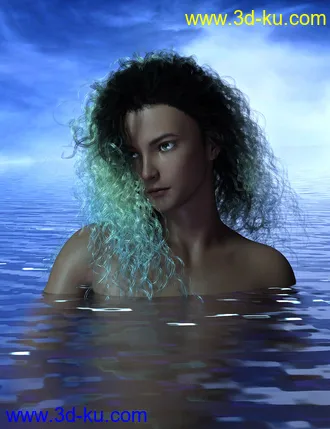 3D打印模型Selkie Hair for Genesis 8 with dForce的图片