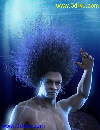 3D打印模型Selkie Hair for Genesis 8 with dForce的图片
