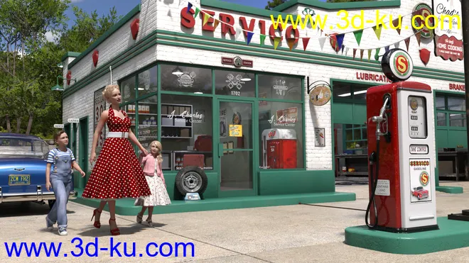 Servico Vintage Gas Station模型的图片3