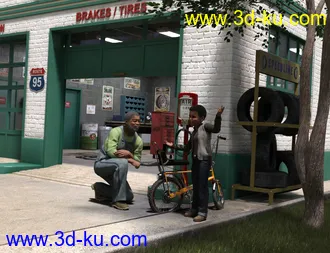 3D打印模型Servico Vintage Gas Station的图片