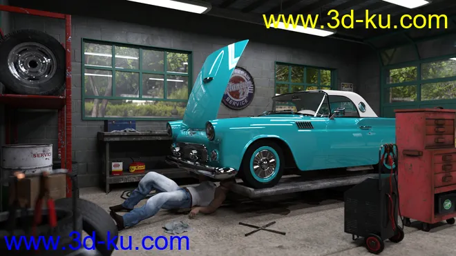 Servico Vintage Gas Station模型的图片5