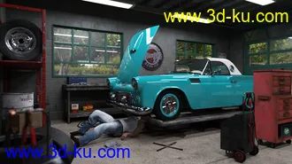 3D打印模型Servico Vintage Gas Station的图片