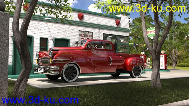 Servico Vintage Gas Station模型的图片6