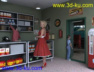 3D打印模型Servico Vintage Gas Station的图片