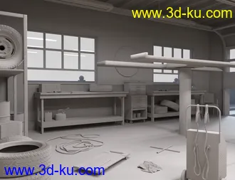 3D打印模型Servico Vintage Gas Station的图片