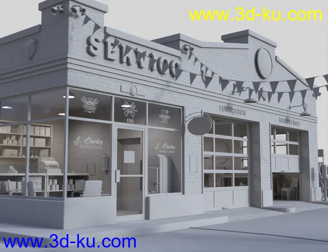 Servico Vintage Gas Station模型的图片12